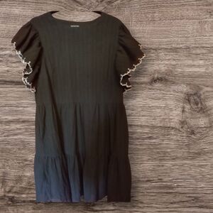 Who What Wear Black Ruffled Sundress Casual
